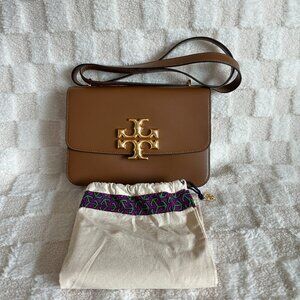 NWT! RARE! Tory Burch TB Eleanor Convertible Shoulder Bag 75003 In Moose & Gold